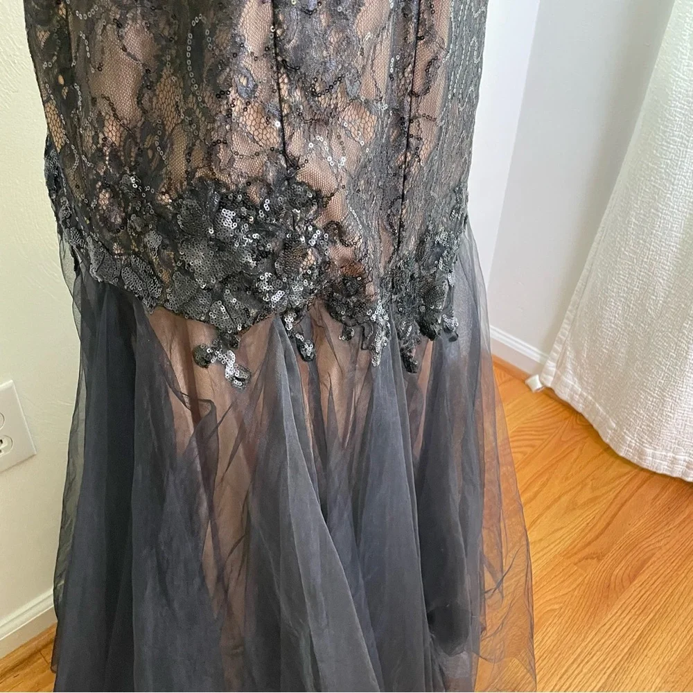 DAVID'S BRIDAL Galina Signature Strapless Corset Gown Tulle Dress #WBM3095 Prom - Picture 7 of 16